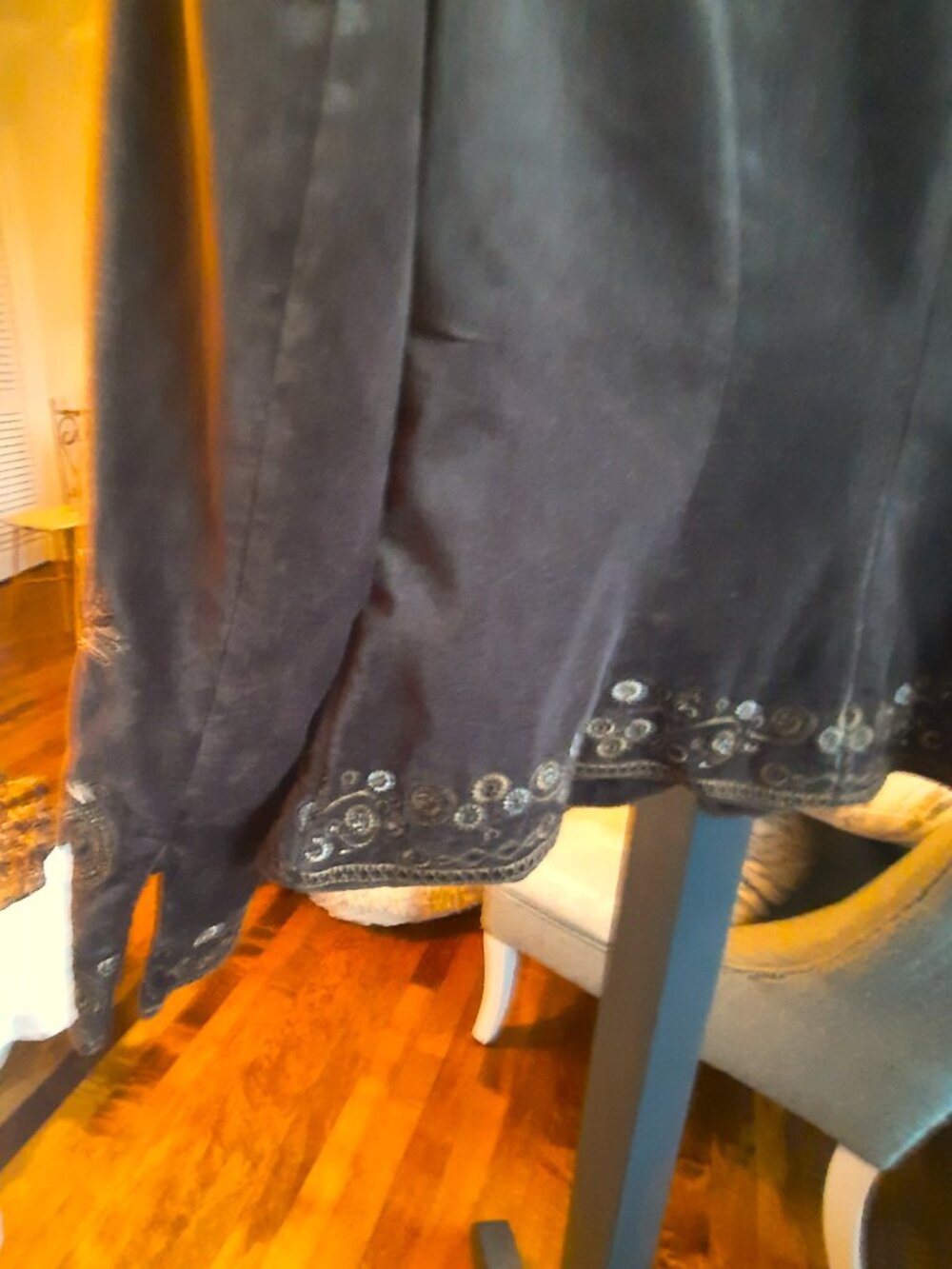 100% cotton embroidered velvet jacket/blazer - Picture 7 of 8